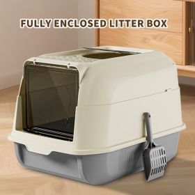 Double door entry and exit of the litter box, allowing for smoother access and less crowding for cats using the restroom