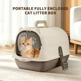 Lightweight portable cat litter box with large capacity and easy storage, suitable for multiple scenarios such as foster care and travel