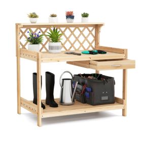 24" Ergonomic Height Gardening Table, 176 LBS Tabletop Capacity Plant Display Stand