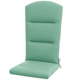 Patio Chair Cushion for Adirondack Chairs Replacement Cushion with Back and Ties, Green
