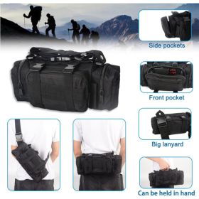 Universal Tactical Vehicle Back Seat Organizer With 3 Detachable Pouches (Option: Black)
