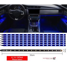Lot Waterproof 12 DC 12V Motor LED Strip Underbody Light For Car Motorcycle (Option: Blue-12Pack)