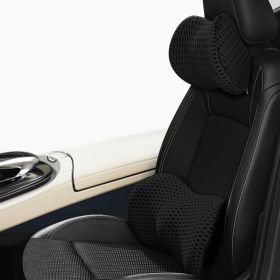 Memory Foam Car Headrest Lumbar Support Set (Option: E-Suit)