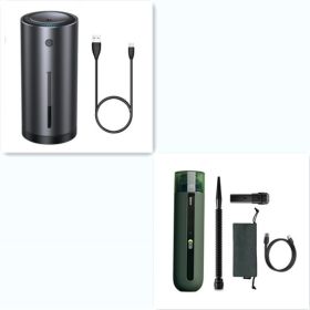 Car Vacuum Cleaner Wireless 5000Pa Handheld Mini Vaccum Cleaner For Car Home Desktop Cleaning Portable Vacuum Cleaner (Option: Green-SetB)