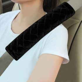 Seat Belt Covers 2 Pack, Soft Shoulder Pads For Cars, Backpacks And Travel Straps (Option: Black)
