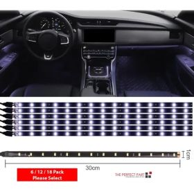 Lot Waterproof 12 DC 12V Motor LED Strip Underbody Light For Car Motorcycle (Option: White-12Pack)