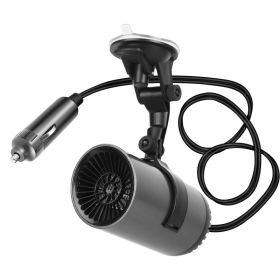 1Pc 12V 150W Or 24V 216W Portable Car Heater 2 In 1 Heating Cooling Fan Rotatable Demister Defroster With 4.92ft Cord (Option: 24V)