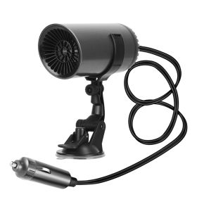 1Pc 12V 150W Or 24V 216W Portable Car Heater 2 In 1 Heating Cooling Fan Rotatable Demister Defroster With 4.92ft Cord (Option: 12V)