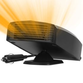 24V 180W OR 12V 150W Portable Car Heater Heating Fan 2 In 1 Defroster Defogger Demister Windshield Heater Automotive Cooling Fan With 360 Degree (Option: 12V)