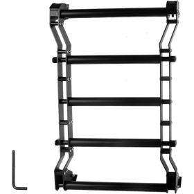 20269 Rear Window Ladder for 2018-2025 Jeep Wrangler JL JLU 2 Door 4 Door Luggage Ladder Rack Multifunctional Flank Kit (Option: Black)