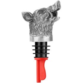 Wild Boar Head Wine Pourer - Vacuum Sealing, Wine Spout, Stopper For Cocktails, Whiskey, Wine Bottles, Perfect Gift For Any Occasion (Option: Dark Silver DJQ1102)