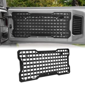 Tailgate Tactical Panel For Wrangler Tailgate Tool Kit Organizer Racks Compatible With Je Ep Wrangler 2007-2018 JK JKU & 2018-2024 JL JLU (Option: Black)