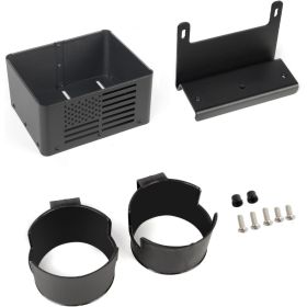 Metal Rear Seat Cup Holder Floor Console Storage Box For Bronco 2021 4 Door (Option: Black)