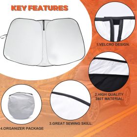 For N Issan Rogue 2014-2020 Car Front Windshield Sun Shade Reflective UVs Cover (Option: A)