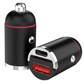 2Pcs 1,00W USB TypeC Car Charger QC4.0 PD3.0 USB Fast Charging Adapter Dual Port Car Cigarette Lighter Compatible With Phone Pad (Option: 2Pcs)