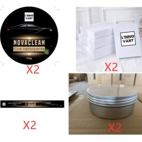 Car Diamond Crystal Wax Black Wax Coating Waxing Polishing Sewage Crystal Hard Wax (Option: White-Set2x2)