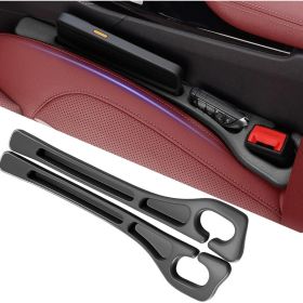 Car Seat Gap Filler Organizer 2 Units, Universal Seat Gap Plug With Storage Slot For Cars, SUVs And Trucks, Black (Option: Black)