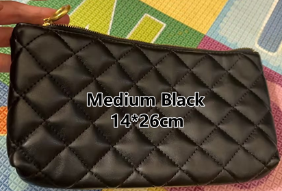 New Perforated Leather Car Seat Cover (Option: Black Medium Bag)