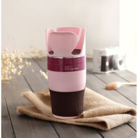 Car Cup Holders Car-styling Car Truck Drink Water Cup Bottle Can Holder Door Mount Stand ABS Rubber Drinks Holders (Option: Pink)
