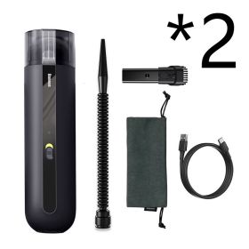 Car Vacuum Cleaner Wireless 5000Pa Handheld Mini Vaccum Cleaner For Car Home Desktop Cleaning Portable Vacuum Cleaner (Option: Black-2PCS)