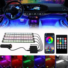 Auto Interior Ambient RGB LED Strip Atmosphere Car Decorative Lamp (Option: Multi Color)