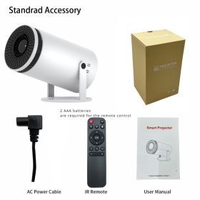Smart Portable  Theater Projector With Trapezoidal Image Correction,  Wifi 6 Support, Android 12 And Multiple Ports, Mini Size For Phone And Lapt (Option: Projector)