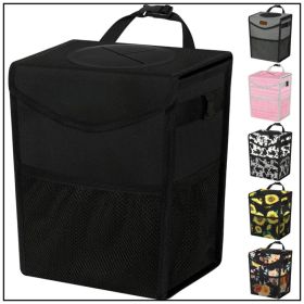 Car Trash Can With Lid, Leakproof Vehicle Garbage Bin And Waste Bag Holder For Car Interior (Option: MULTI)