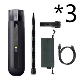 Car Vacuum Cleaner Wireless 5000Pa Handheld Mini Vaccum Cleaner For Car Home Desktop Cleaning Portable Vacuum Cleaner (Option: Black-3PCS)