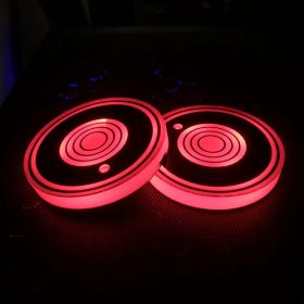 Car LED Light-emitting Coasters Ambience Light (Option: Burning Type-Colorful Diameter 68MM)