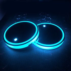 Car LED Light-emitting Coasters Ambience Light (Option: Technology Model-Colorful Diameter 68MM)